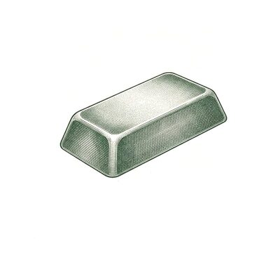 Engraving of a cast gold bar